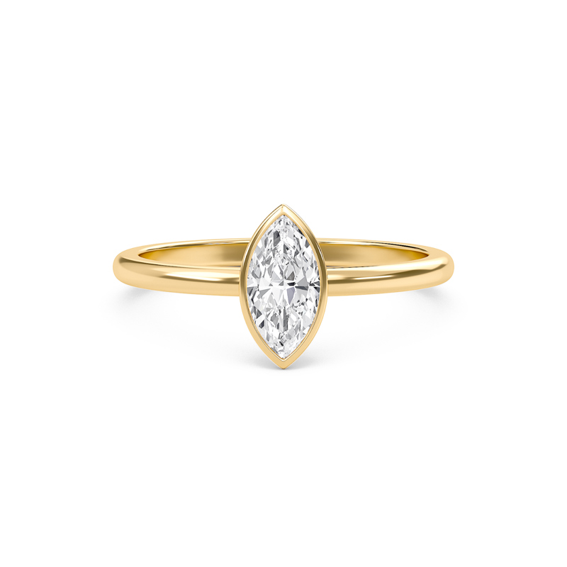 Elegant Bezel Set Engagement Ring