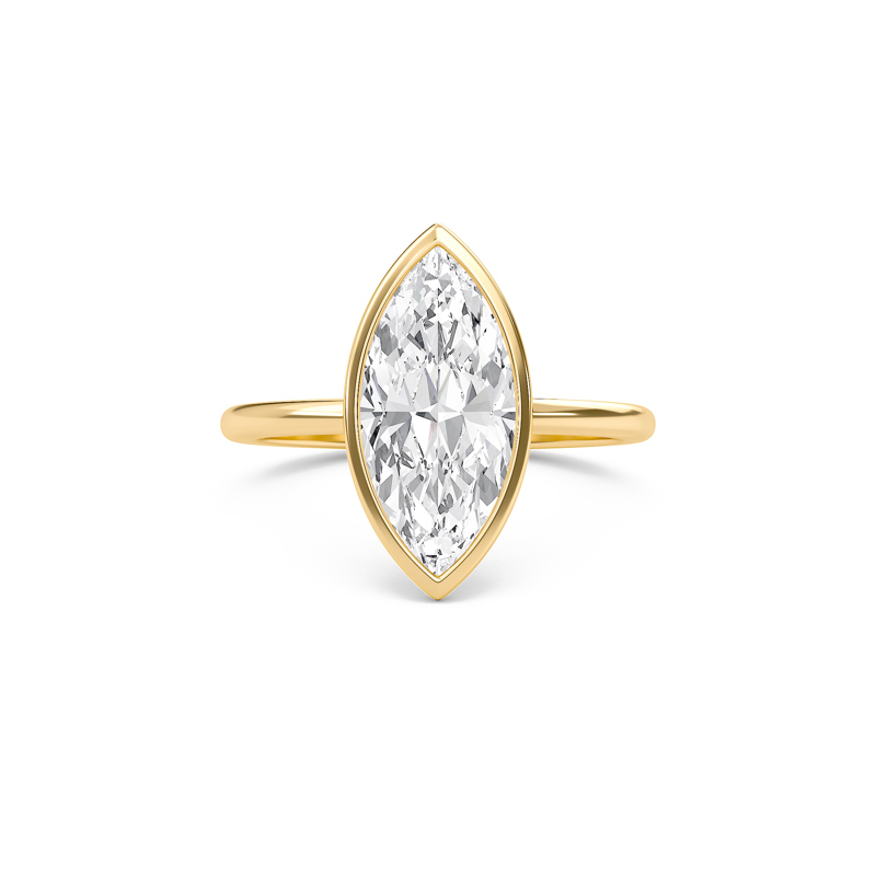 Elegant Bezel Set Engagement Ring