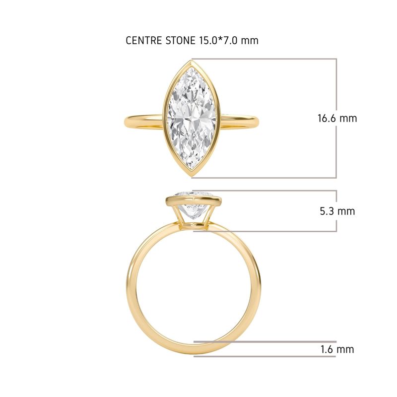Elegant Bezel Set Engagement Ring