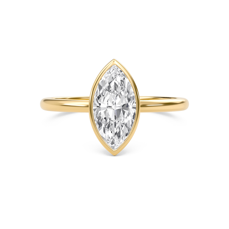 Elegant Bezel Set Engagement Ring