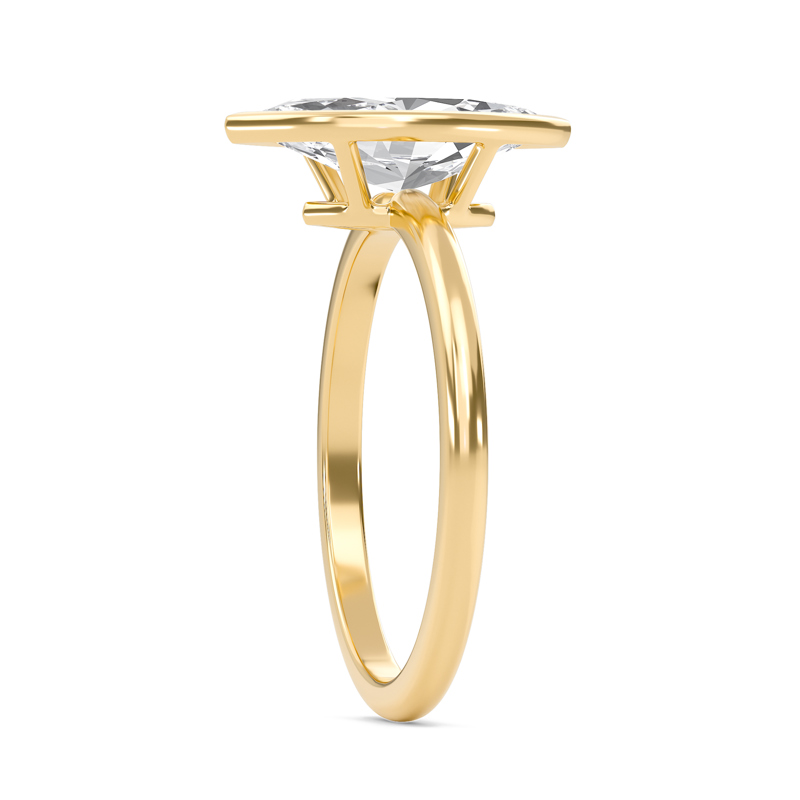 Elegant Bezel Set Engagement Ring