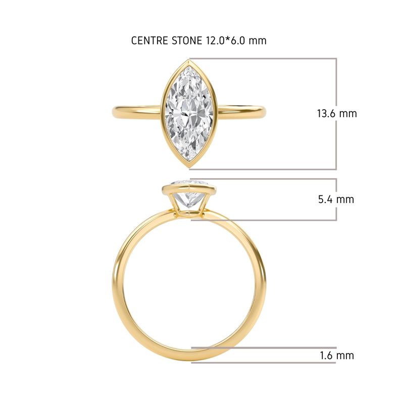 Elegant Bezel Set Engagement Ring