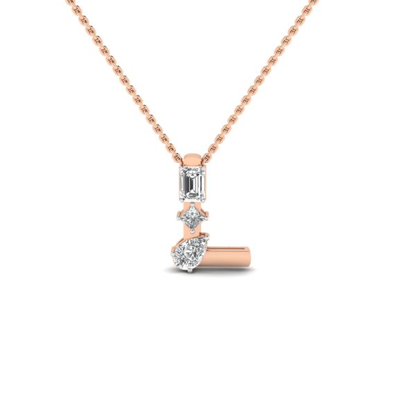 "L" Alphabet Diamond Pendant