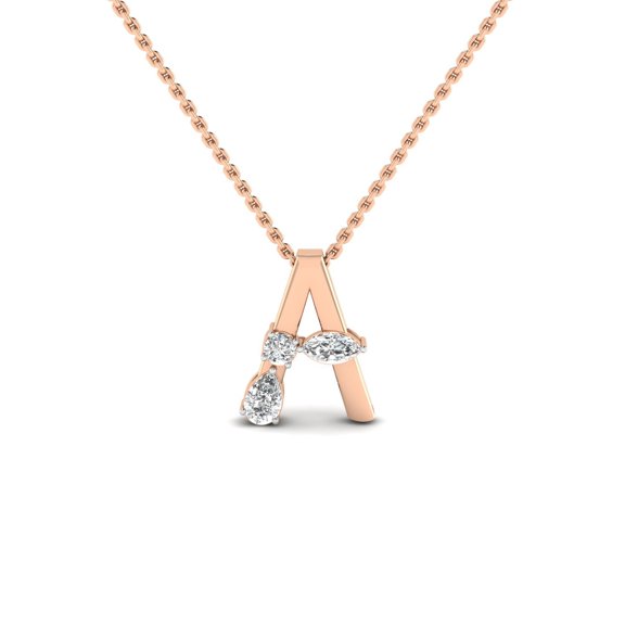 "A" Alphabet Diamond Pendant