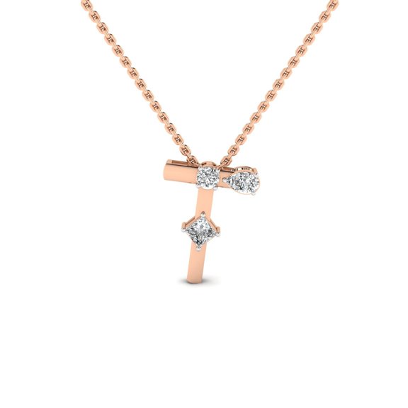 "T" Alphabet Diamond Pendant