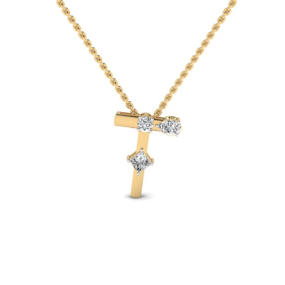 "T" Alphabet Diamond Pendant