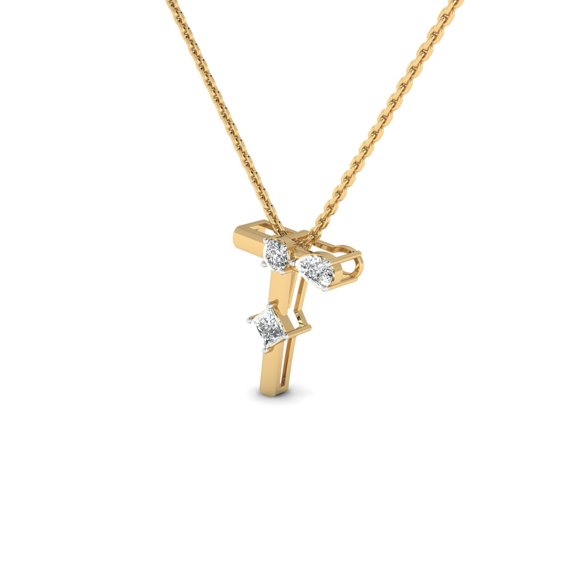 "T" Alphabet Diamond Pendant