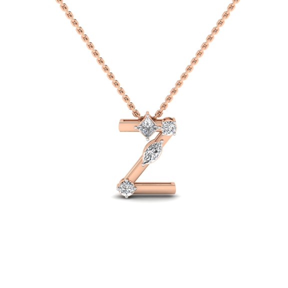 "Z" Alphabet Diamond Pendant