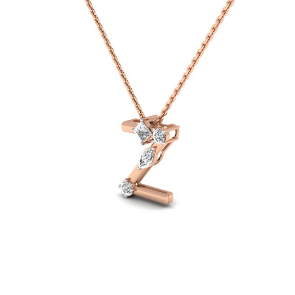 "Z" Alphabet Diamond Pendant