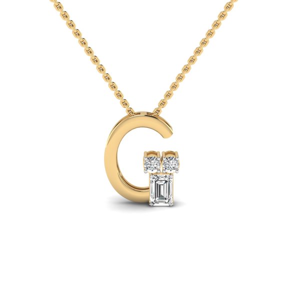 "G" Alphabet Diamond Pendant