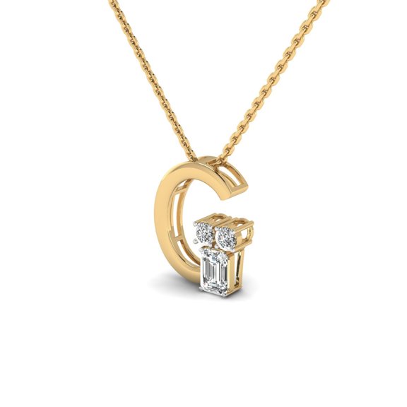 "G" Alphabet Diamond Pendant