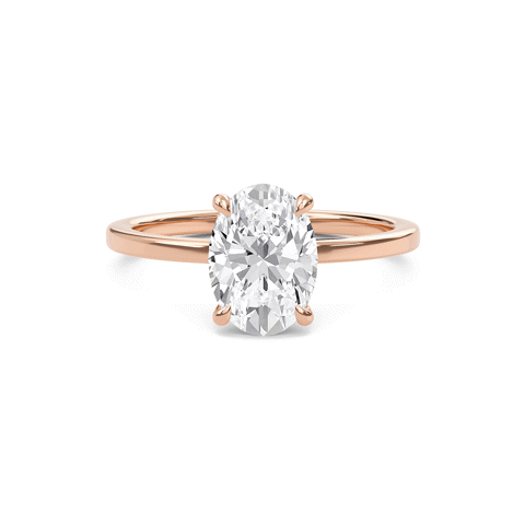 Oval Classic Solitaire knife edge Ring