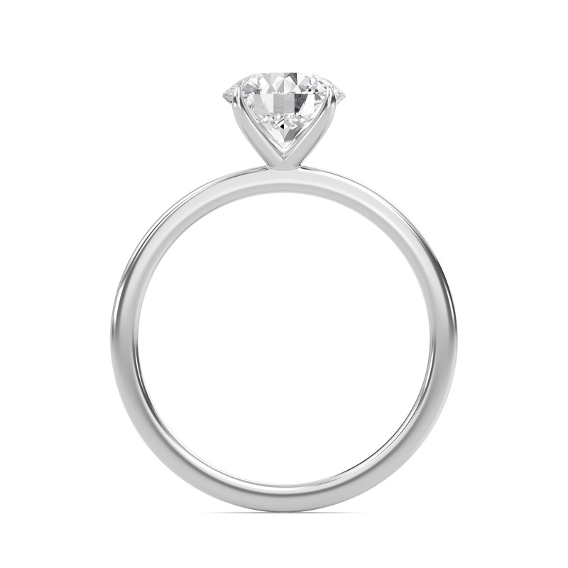 Round Classic Solitaire knife edge Ring