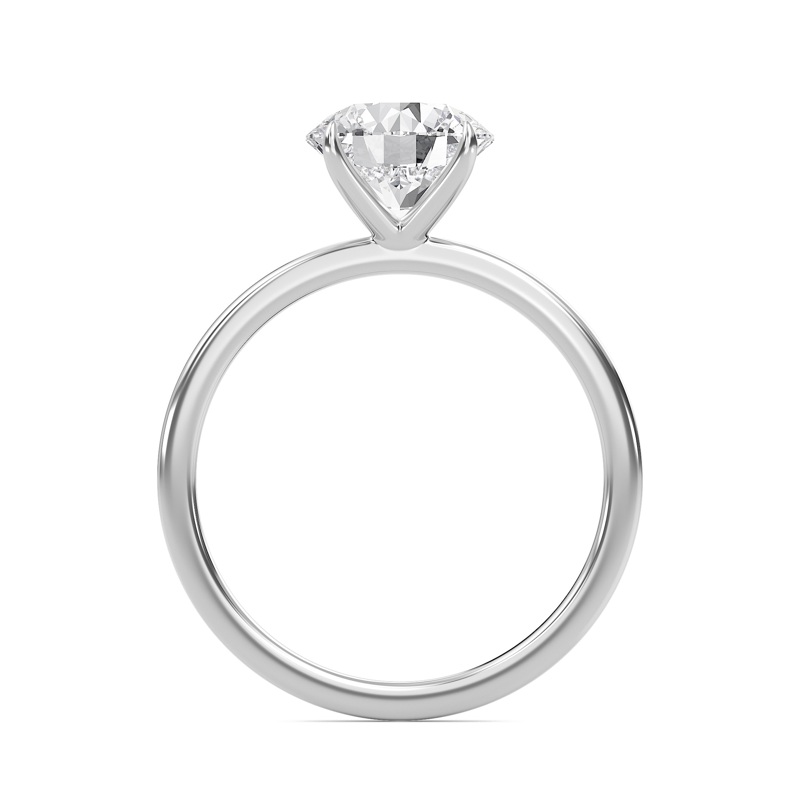 Round Classic Solitaire knife edge Ring