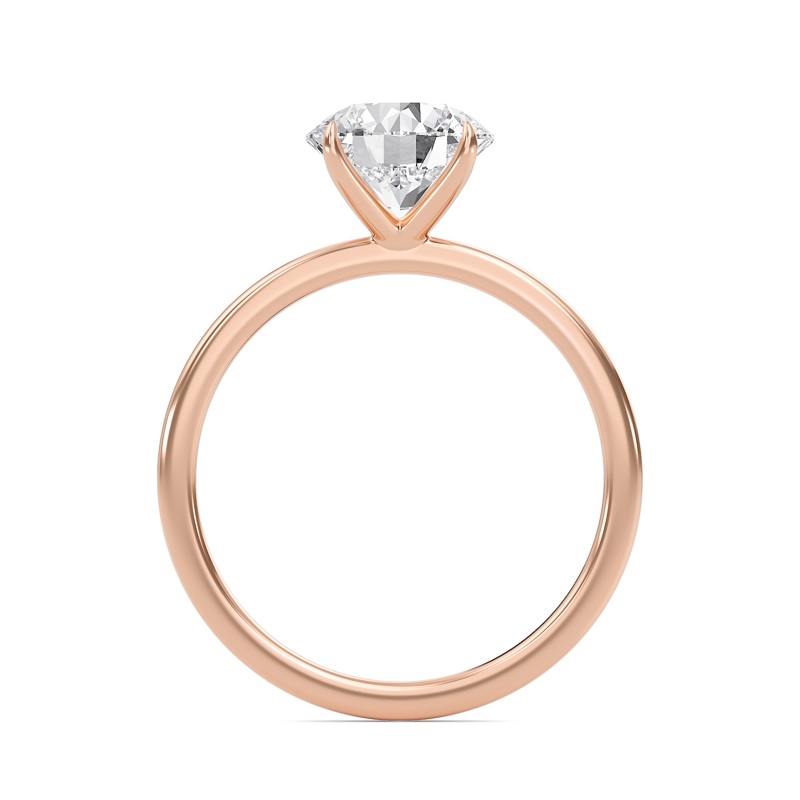 Round Classic Solitaire knife edge Ring