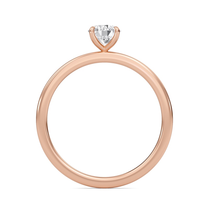 Round Classic Solitaire knife edge Ring