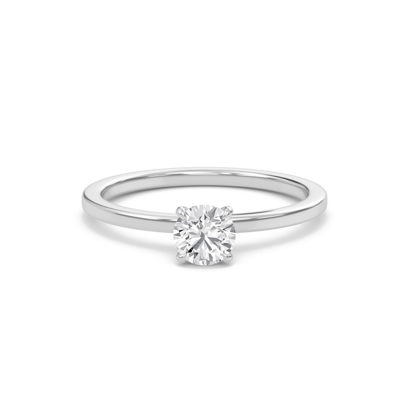 Round Classic Solitaire knife edge Ring