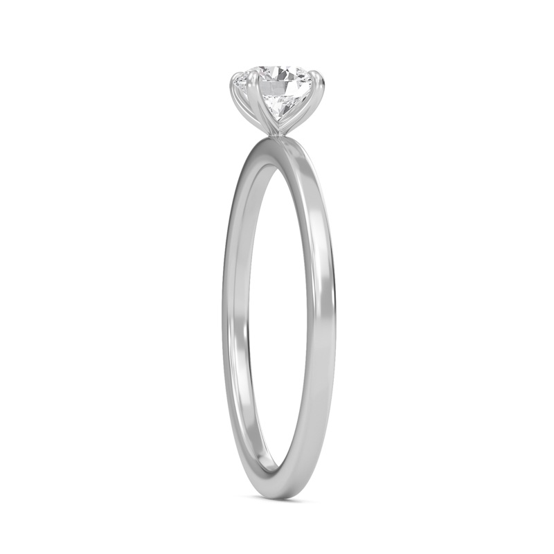 Round Classic Solitaire knife edge Ring