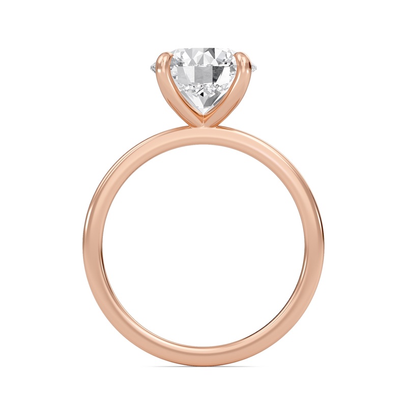 Round Classic Solitaire knife edge Ring