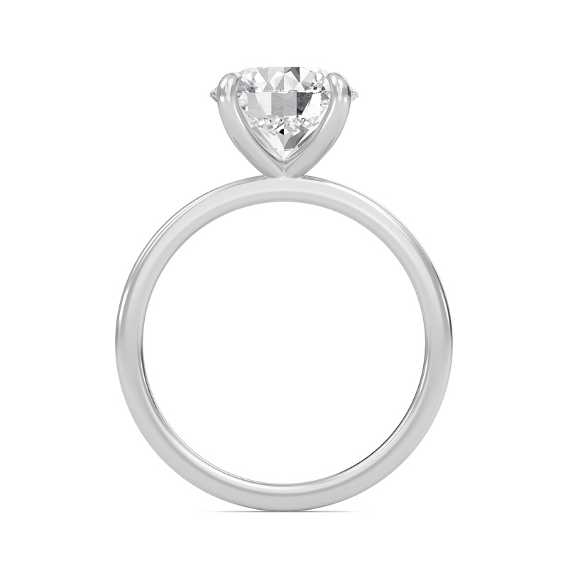 Round Classic Solitaire knife edge Ring