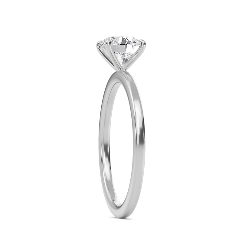 Round Classic Solitaire knife edge Ring