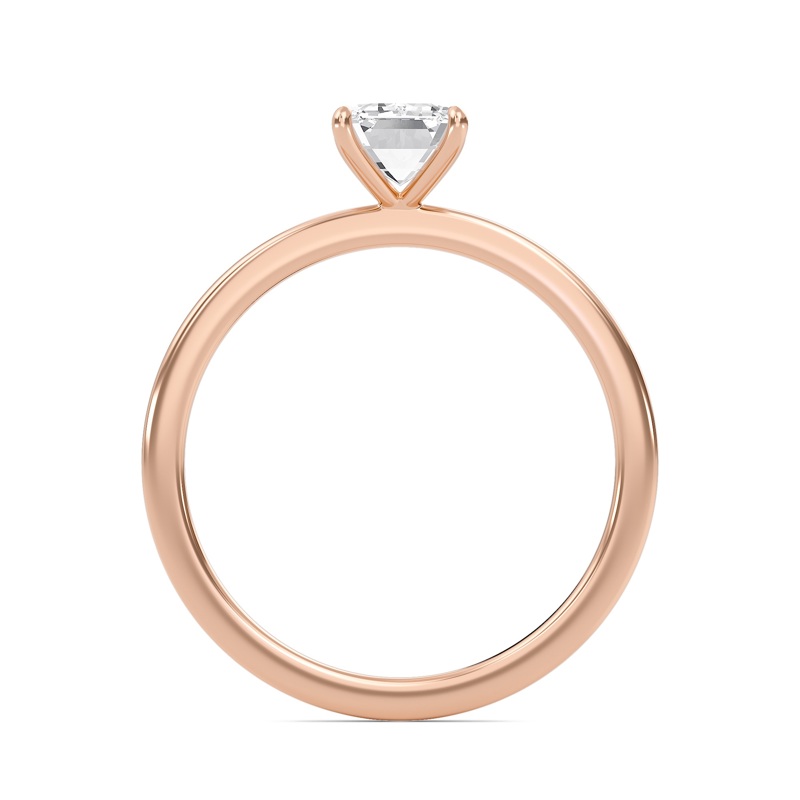 Emerald Classic Solitaire knife edge Ring
