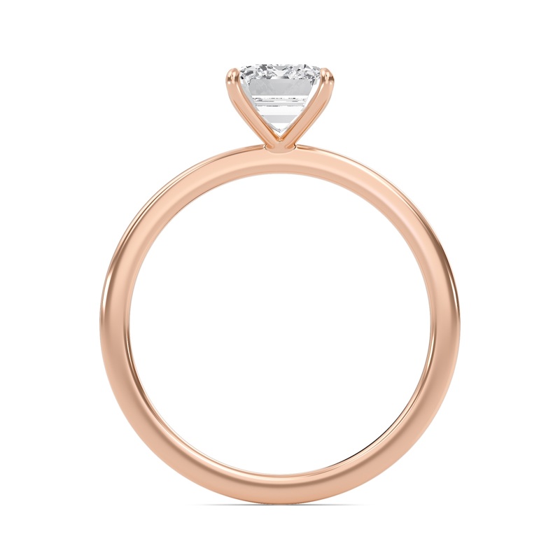 Emerald Classic Solitaire knife edge Ring