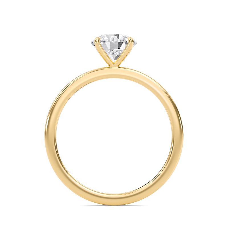 Round Classic Solitaire knife edge Ring