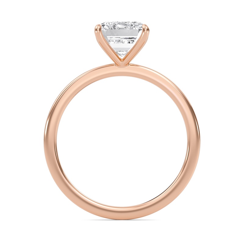 Emerald Classic Solitaire knife edge Ring