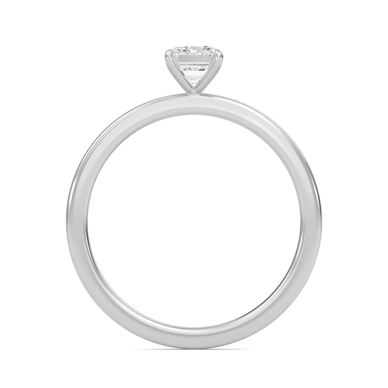 Emerald Classic Solitaire knife edge Ring