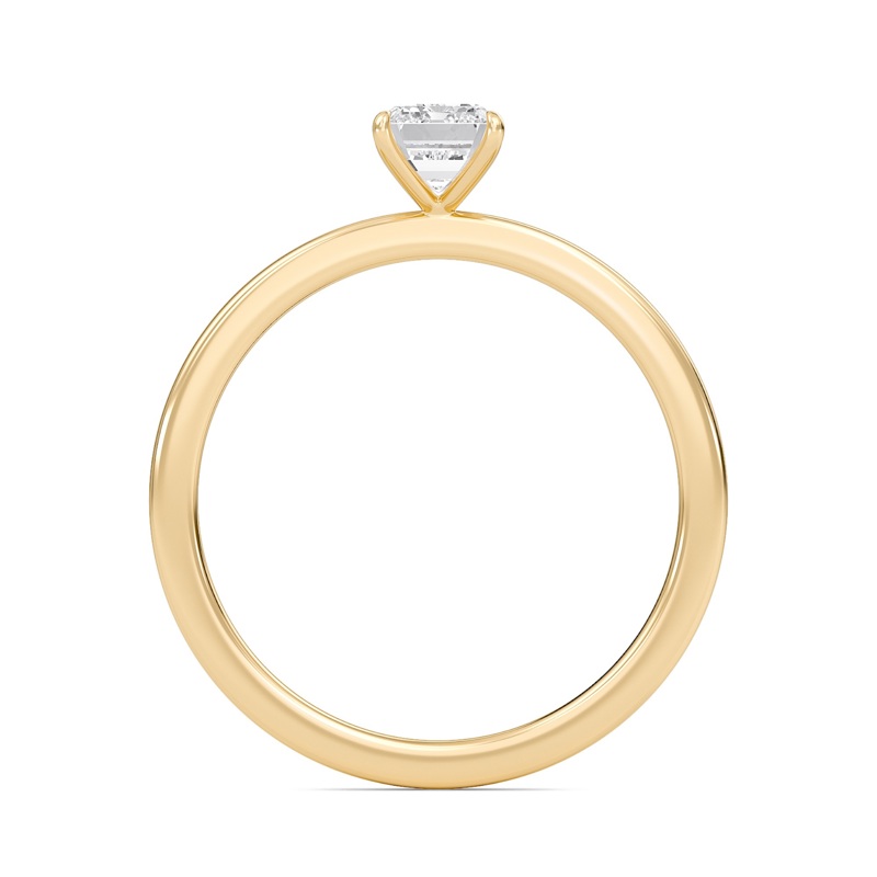 Emerald Classic Solitaire knife edge Ring
