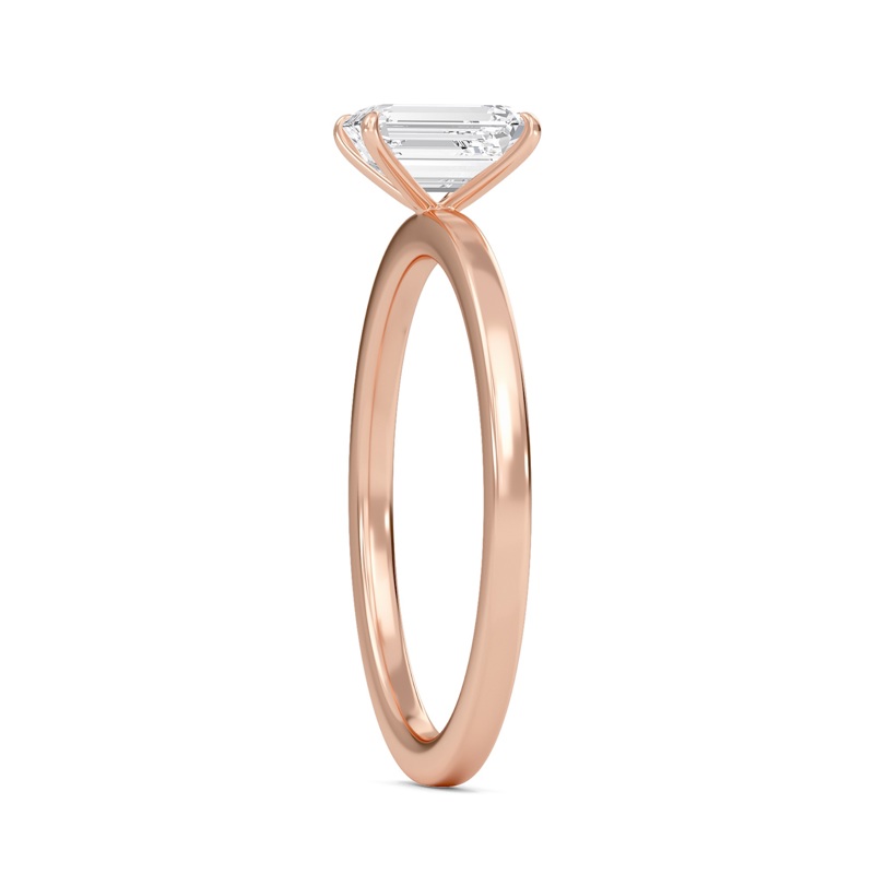 Emerald Classic Solitaire knife edge Ring