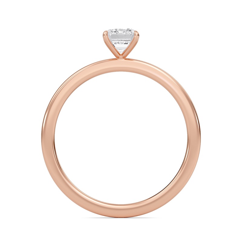 Emerald Classic Solitaire knife edge Ring
