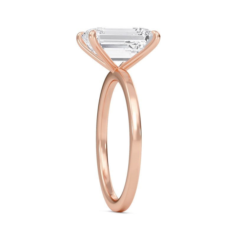 Emerald Classic Solitaire knife edge Ring