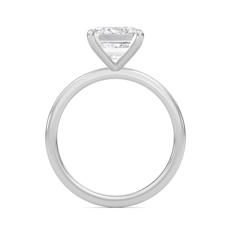 Emerald Classic Solitaire knife edge Ring