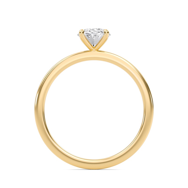 Oval Classic Solitaire knife edge Ring
