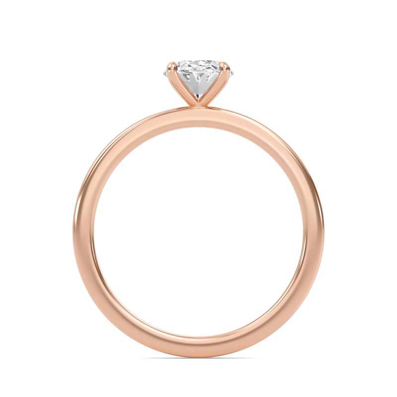 Oval Classic Solitaire knife edge Ring