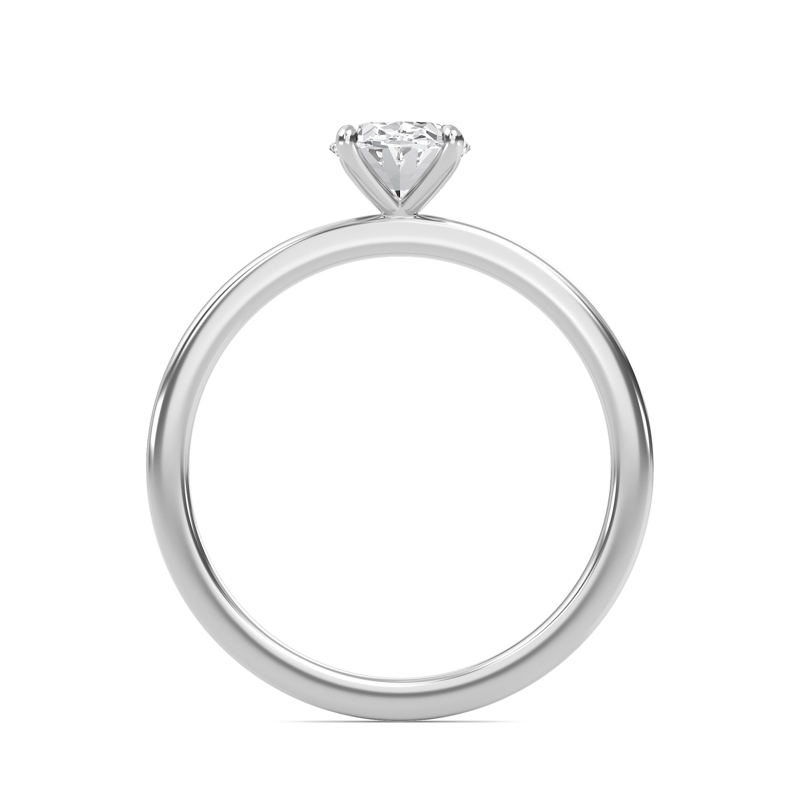 Oval Classic Solitaire knife edge Ring