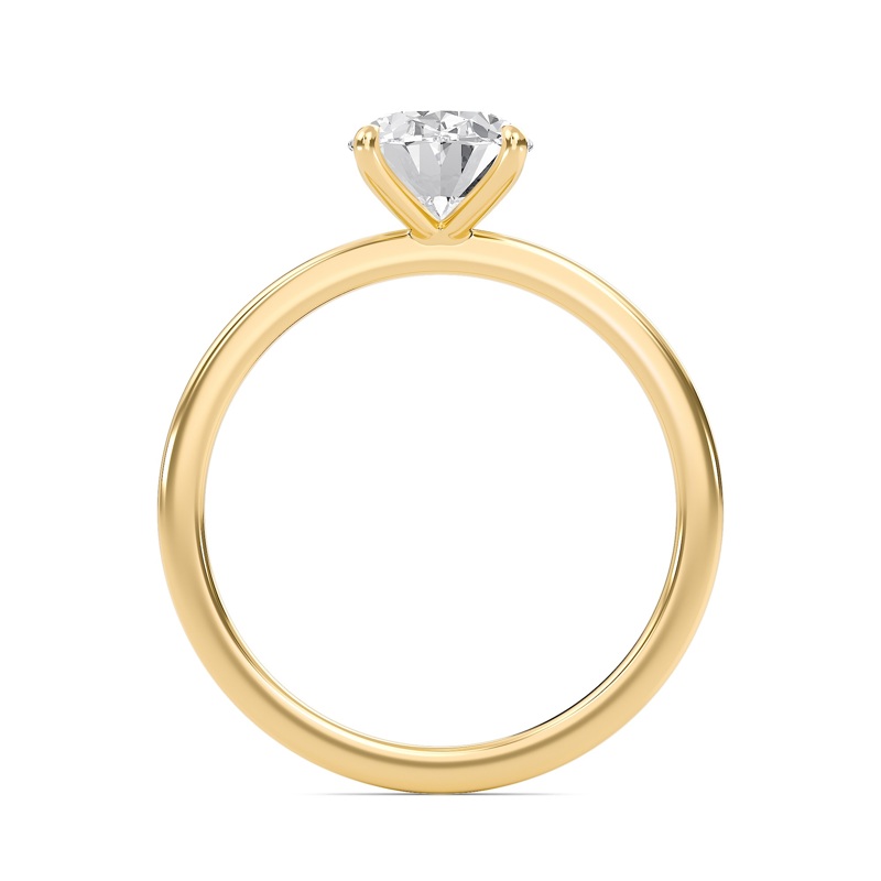 Oval Classic Solitaire knife edge Ring