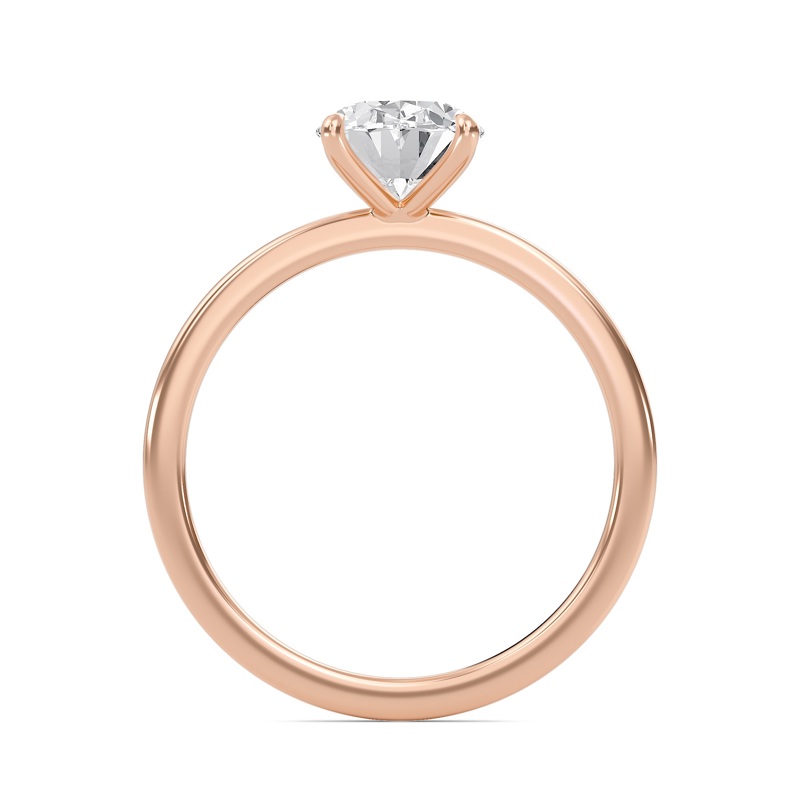 Oval Classic Solitaire knife edge Ring