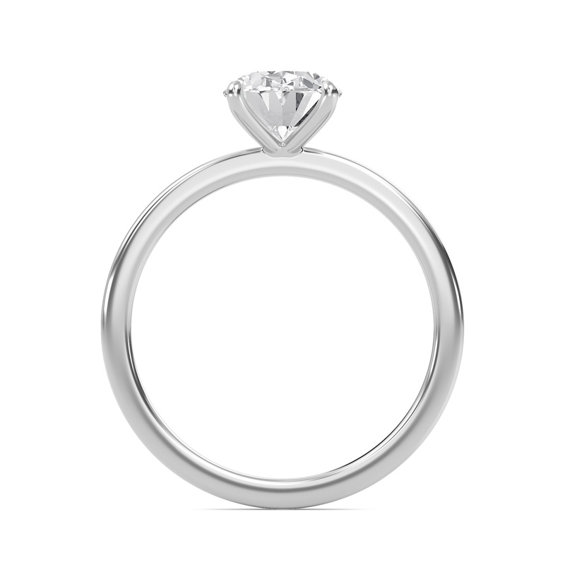 Oval Classic Solitaire knife edge Ring
