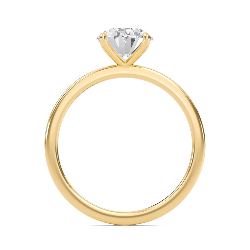 Oval Classic Solitaire knife edge Ring