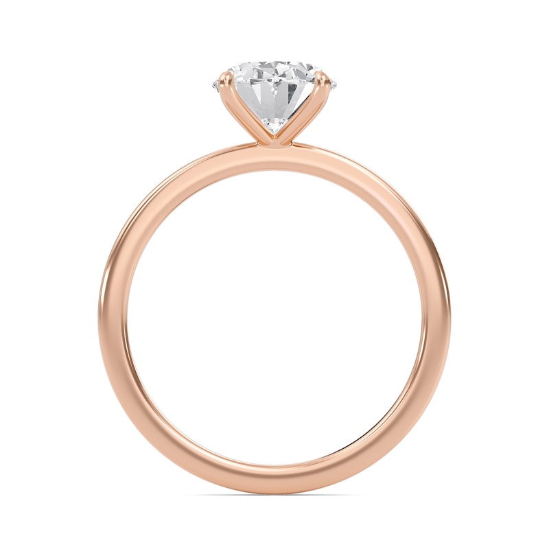 Oval Classic Solitaire knife edge Ring