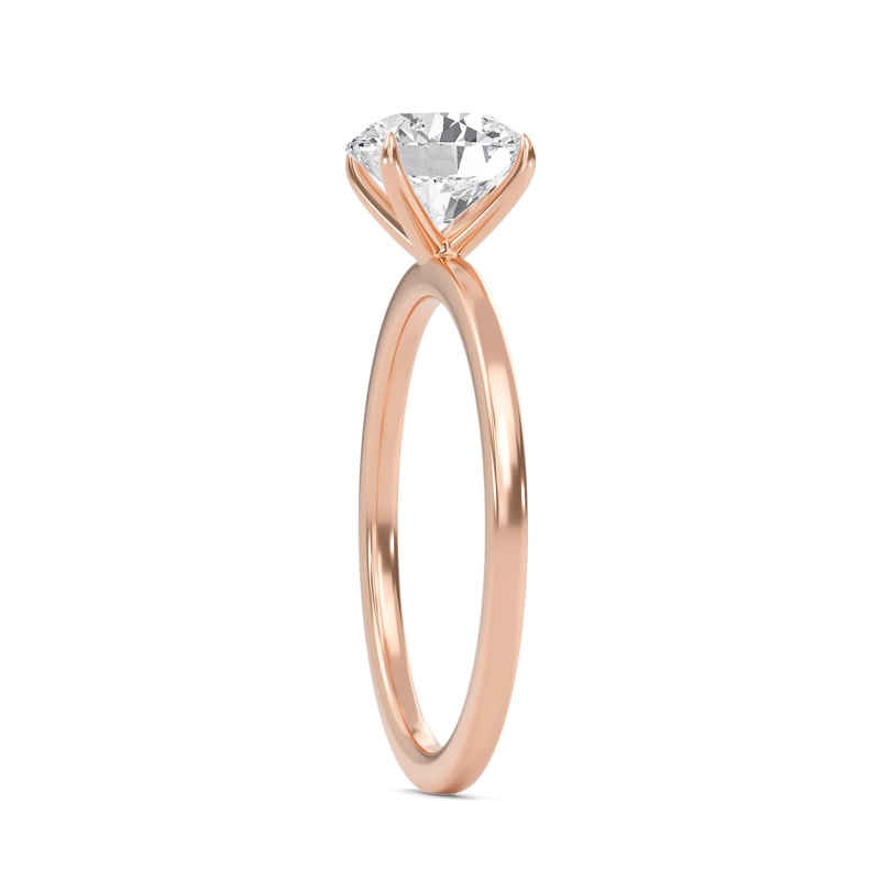 Round Classic Solitaire knife edge Ring