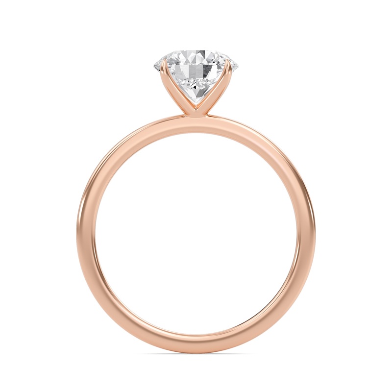 Round Classic Solitaire knife edge Ring