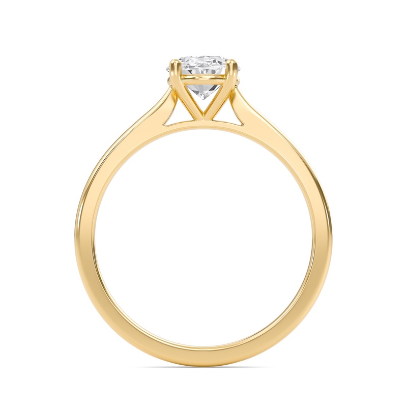 Oval Classic Solitaire Cathedral Ring