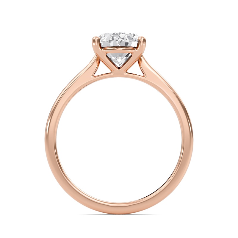 Oval Classic Solitaire Cathedral Ring