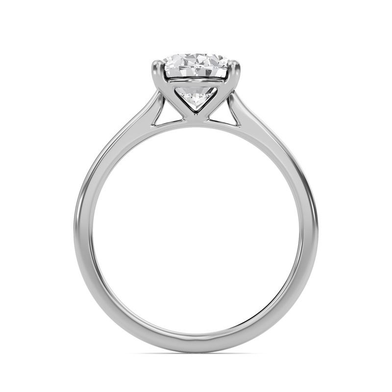 Oval Classic Solitaire Cathedral Ring