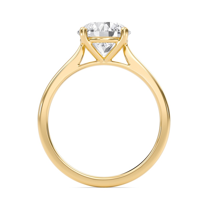 Round Classic Solitaire Cathedral Ring