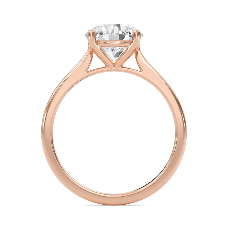 Round Classic Solitaire Cathedral Ring